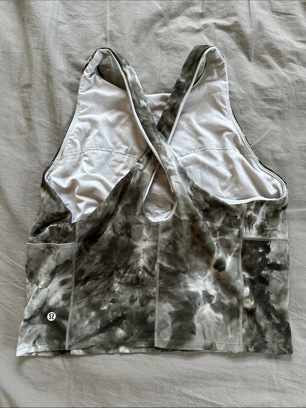 lululemon athletica Tie-Dye High Neck Tank Top in Black and White - Picture 4 of 6